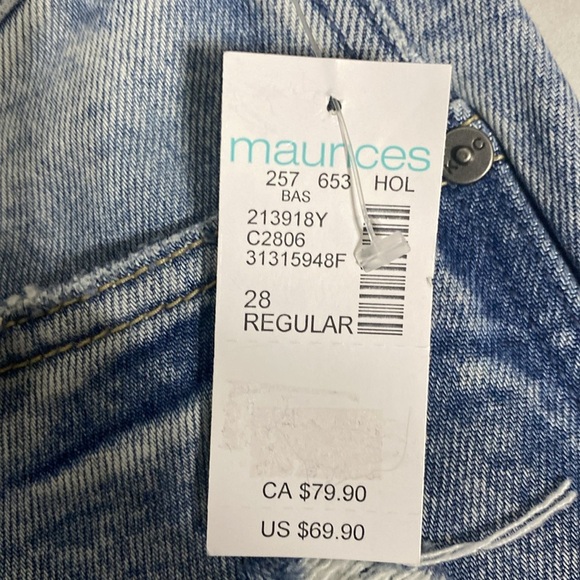 KanCan Maurices Distressed High Rise Porkchop Pocket Straight Jeans Size 28 - Picture 11 of 14